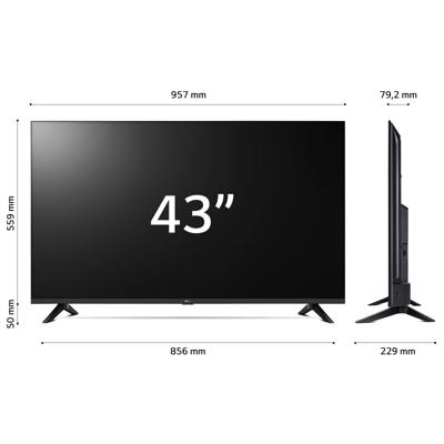 LG Electronics 4K Smart UHD TV 43UR73006LA LCD-TV 109.2 cm 43 inch Energielabel G (A - G) UHD, Smart TV, WiFi, CI+* Zwart