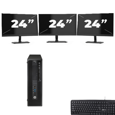 HP Z240 Workstation SFF - Intel Core i5-7e Generatie - 8GB RAM - 256GB SSD - Windows 11 + 3x 24 inch Monitor HP Z240 Workstation SFF - Intel Core i5-7e Generatie - 8GB RAM - 256GB SSD - Windows 11 + 3x 24 inch Monitor