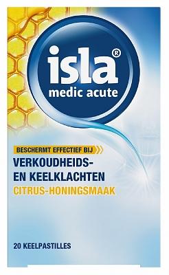 Isla Medic Acute Citrus Honing Keelpastilles - bij verkoudheids- en keelklachten