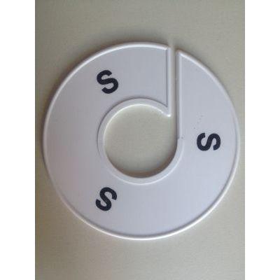 Maatring 11 cm wit/zwart S