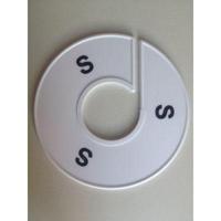 Maatring 11 cm wit/zwart S - thumbnail