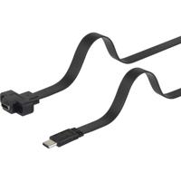 Renkforce RF-3415030 USB-kabel USB 3.2 Gen1 USB-C stekker, USB-C bus 0.25 m Zwart Schroefbaar, Zeer flexibel - thumbnail