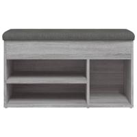Schoenenbank 82x32x45,5 cm bewerkt hout grijs sonoma - thumbnail