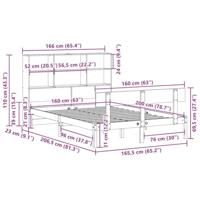 Bed met boekenkast zonder matras grenenhout wit 160x200 cm - thumbnail