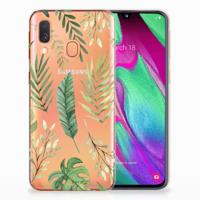 Samsung Galaxy A40 | TPU Case | Leaves - thumbnail