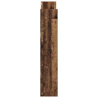 VidaXL Wandschoenenkast 80x18x90 cm bewerkt hout oud houtkleurig - thumbnail