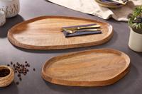 Set van 2 massieve dienbladen AMAZONAS 56 cm handgemaakt mangohout - 41366 - thumbnail