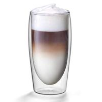 Scanpart dubbelwandige koffieglazen 350 ml 2 stuks Koffie accessoire Transparant - thumbnail