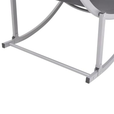 Ligbedden inklapbaar 2 st aluminium en textileen