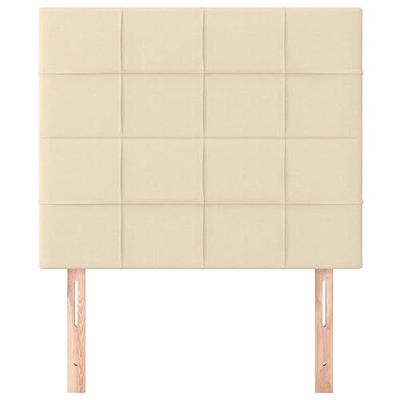 Hoofdborden 2 st 80x5x78/88 cm stof crmekleurig - thumbnail