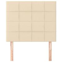 Hoofdborden 2 st 80x5x78/88 cm stof crèmekleurig - thumbnail