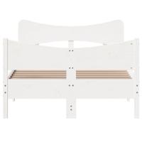 Bedframe zonder matras massief grenenhout wit 120x200 cm - thumbnail