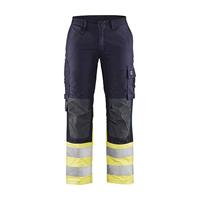 Blåkläder Multinorm Dames Werkbroek Inherent 71881512 | Marine/High-Vis Geel | Maat 46 - 7330509664100 - thumbnail