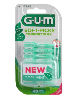 GUM Soft-Picks comfort flex mint medium 40 Stuks - thumbnail