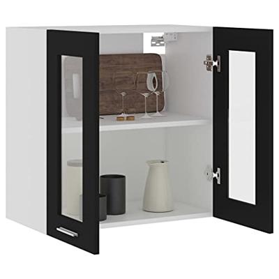 vidaXL Hangkast 60x31x60 cm spaanplaat zwart