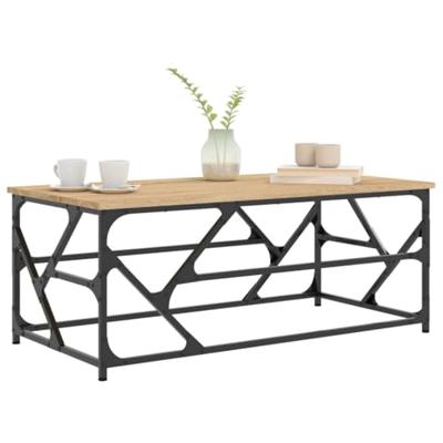 Salontafel 100x50x40 cm bewerkt hout sonoma eikenkleurig