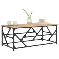 Salontafel 100x50x40 cm bewerkt hout sonoma eikenkleurig - thumbnail