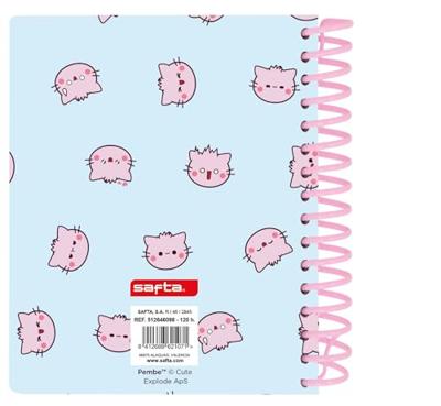 Notitieboekje Pembe The pink cat Multicolour