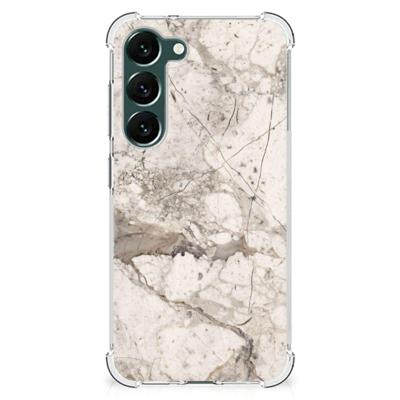 Samsung Galaxy S23 Plus Anti-Shock Hoesje Marmer Beige Samsung Galaxy S23 Plus Anti-Shock Hoesje Marmer Beige