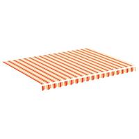 VidaXL Vervangingsdoek voor luifel 4x3 m geel en oranje - thumbnail