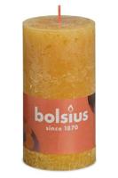 Bolsius rustiek stompkaars 130/68 oker - thumbnail