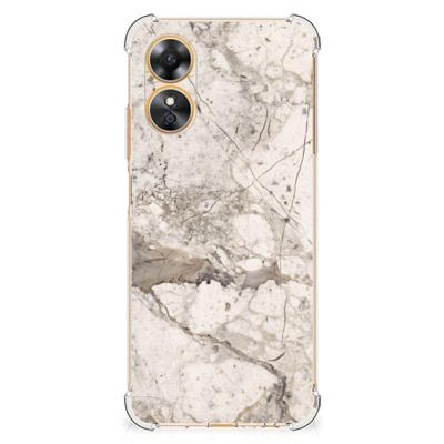 OPPO A17 Anti-Shock Hoesje Marmer Beige OPPO A17 Anti-Shock Hoesje Marmer Beige