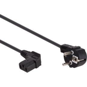 Voedingskabel zwart cee 7/7 90 graden c13 90 graden l 2.5 m h05vv-f 3g1.0 mm2 Velleman - Velleman