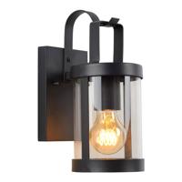Lucide LINDELO - Wandlamp Binnen/Buiten - 1xE27 - IP23 - Zwart - thumbnail