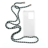 Shop4 - Samsung Galaxy S20 Ultra Hoesje - Zachte Back Case met Koord Camouflage Groen - thumbnail