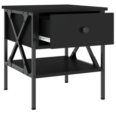 Nachtkastjes 2 st 40x42x45 cm bewerkt hout zwart