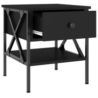 Nachtkastjes 2 st 40x42x45 cm bewerkt hout zwart - thumbnail