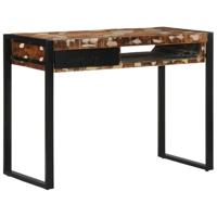 Bureau 100x50x75 cm massief gerecycled hout meerkleurig - thumbnail