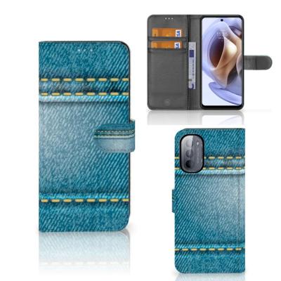 Motorola Moto G31 | G41 | Wallet Case | met Pasjes | Jeans