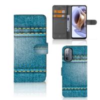 Motorola Moto G31 | G41 | Wallet Case | met Pasjes | Jeans - thumbnail