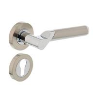 Intersteel Deurkruk Casper op rozet met profielcilinderrozetten - chroom/nikkel mat - thumbnail