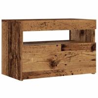 Tv-meubel met LED 60x35x40 cm bewerkt hout oud hout - thumbnail