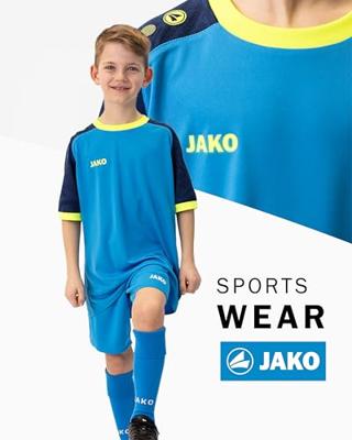 JAKO 4224K Shirt Iconic Km Kids - Jako-Blauw/Marine/Fluogeel - 152