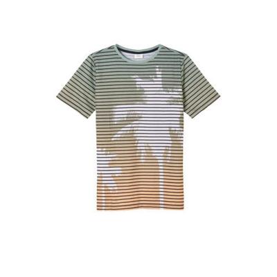 s.Oliver gestreept T-shirt petrol/oranje s.Oliver gestreept T-shirt petrol/oranje
