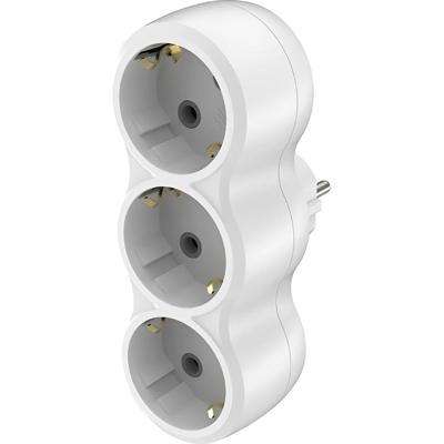 Stopcontact Splitter - Verdeelstekker - Brinton - 3 Stopcontacten - Randaarde - Kinderbeveiliging - Wit