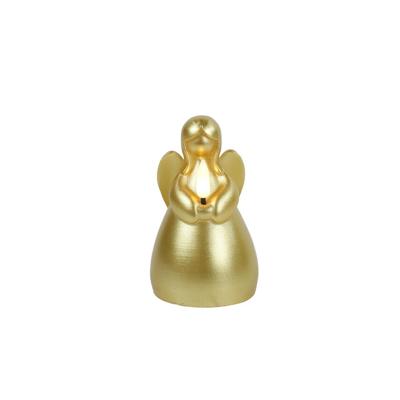 LED kaars engel S goud 7x7x11,5cm
