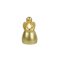 LED kaars engel S goud 7x7x11,5cm - thumbnail