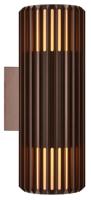 Enzo Nordlux wandlamp aludra rond dubbel 2x e27 bruin ip54 - 4800945 - thumbnail