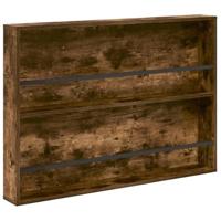 Tijdschrift Rek met plank 2 pcs Gerookt eiken 100 x 12 x 70 cm - thumbnail