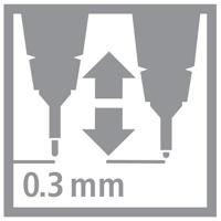 Fineliner stabilo sensor 10198 f zwart | 10 stuks - thumbnail