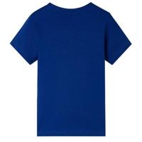 Kindershirt met korte mouwen 140 donkerblauw - thumbnail