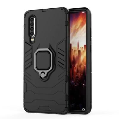 PC + TPU schokbestendige beschermhoes voor Huawei P30 met magnetische ringhouder