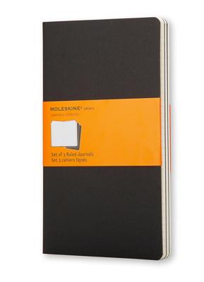 Schrift moleskine 130x210mm lijn 160pag zwart 3st
