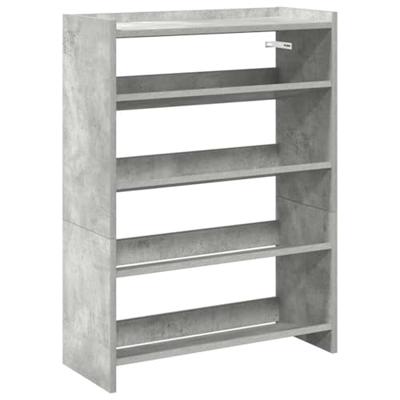 VidaXL Schoenenrek 60x25x81 cm bewerkt hout betongrijs