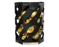 Decoris kerstbalmix plastic d20cm 40st goud - thumbnail