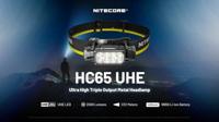 NiteCore HC65 UHE Hoofdlamp werkt op een accu LED 2000 lm 82 h 152 g - thumbnail